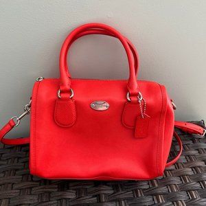 Mini Coach Carryall in Neon Coral. Barely used. Perfect condition.